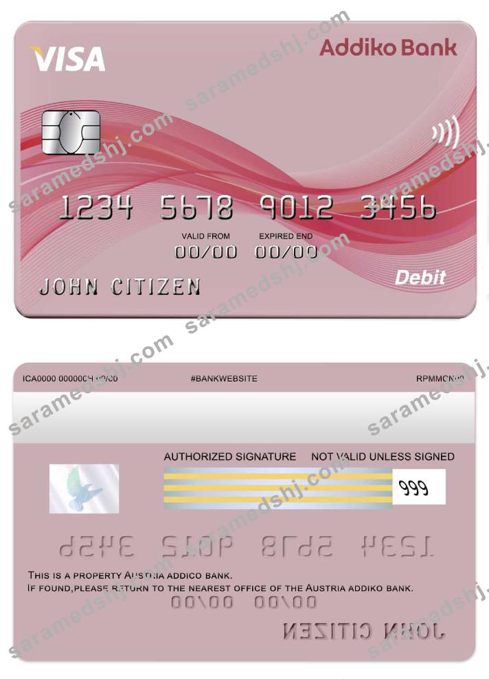 Austria Addiko bank visa card